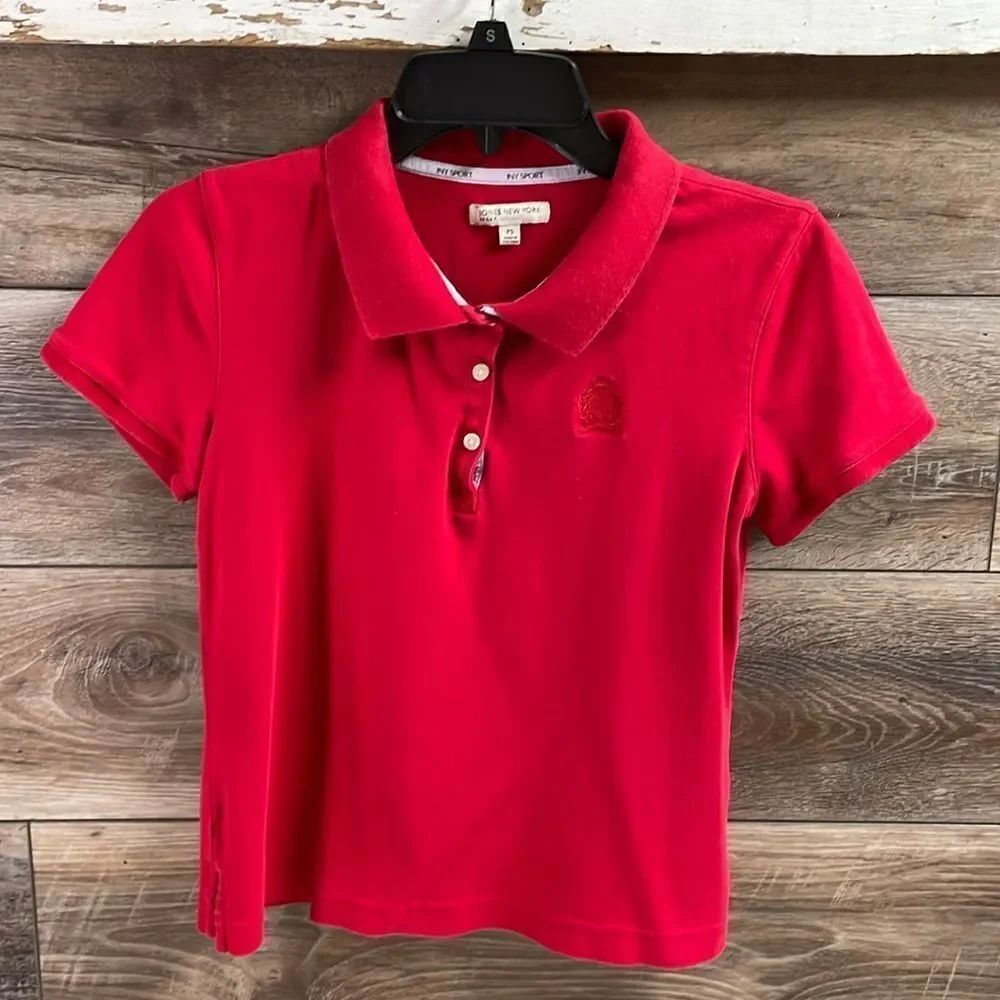 Jones New York Petite Polo Shirt, Ladies or Girls  Petite Small, Red